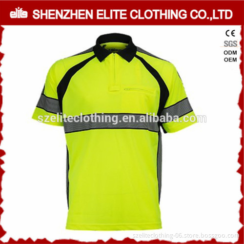 Wholesale High Quality Lime Work Wear Short Sleeves Polo Shirts